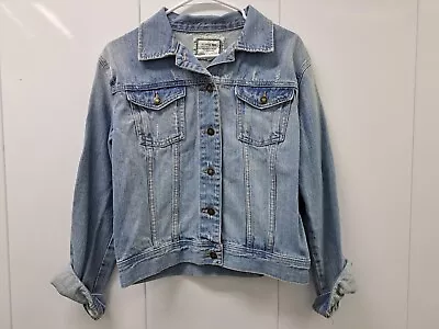 I Love H81 Denim Blue Jean Jacket Size Medium Womens #5300 • $17.99