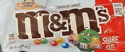 M&M'S CRUNCHY COOKIE Milk Chocolate Candy Candies M&MS 2.83 Oz Bag - SHARE SIZE • $8.59