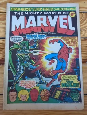 The Mighty World Of Marvel #15 - UK Marvel Comic 13 January 1973. VG+ • £5