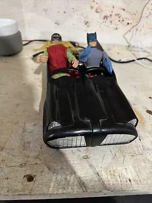 VINTAGE 1974 MEGO BATMOBILE Batman And Robin 8  Figure DC Comics Set • $180