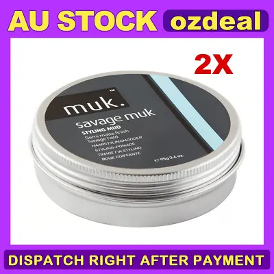 MUK Hair Styling Hard Dry Filthy Savage Hair Paste Wax Mud 2X95g  AD • $79.99
