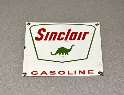 Vintage 12” Sinclair Dinosaur Porcelain Sign Car Gas Oil Truck • $94.99