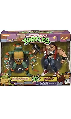 Teenage Mutant Ninja Turtles Playmates Michelangelo Vs Bebop Collector 2 Pack • $26.49