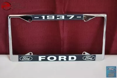 1937 Ford Car Pick Up Truck Front Rear License Plate Holder Chrome Frame New • $30.96