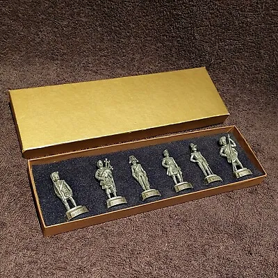 Boxed Zinc Metal Scottish Regiments Military Figures X 6 By Winter Reproductions • £6