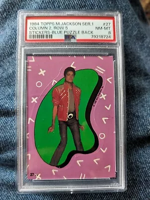 1984 Topps Michael Jackson Stickers Michael Jackson #27 PSA 8 • $7.99