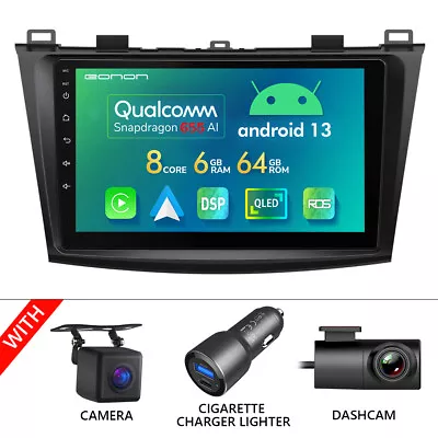 CAM+DVR+For Mazda 3 2010-2013 Android 13 6+64 9  Car Stereo Radio GPS DSP No DVD • $351.81