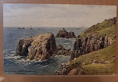 Postcard Lands End And Longships Lighthouse Card Of Watercolour By.Quinton. RA1 • £6