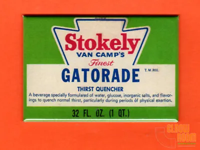 Vintage Gatorade Label Art 2x3  Fridge/locker Magnet Stokely Van Camp's 60s • $3.75