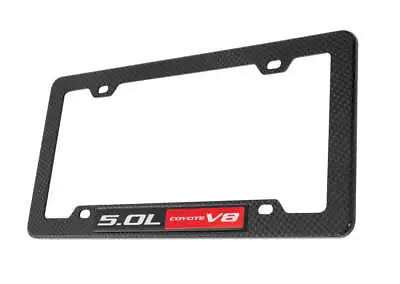 2011-2023 Mustang GT 5.0 Coyote Emblem W/ Carbon Fiber Style License Plate Frame • $16.91