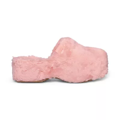 Ugg Fuzz Sugar Clog Shell Pink Faux Fur Comfort Women's Slippers Size Us 6 New • $99.99