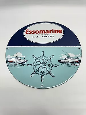 Esso Marine Vintage Style Porcelain Sign Pump Plate Service Station • $69.99