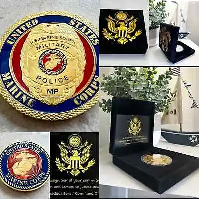 USMC Marine Corps Police Semper Fidelis Coin With Special Velvet Case • $24.99
