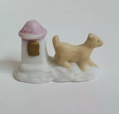 Ceramic Miniture Village Scene Dog With Hydrant • $4.99