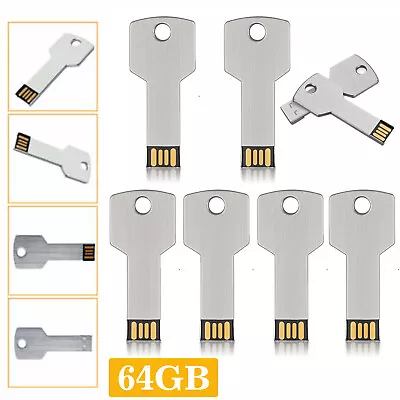 1x 2x 3x 5x 10x 64GB Metal Key USB Flash Drive Memory Stick USB2.0 Pen Drive LOT • $6.99