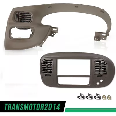 Fit For Ford F150 Dash Speedo Instrument CLUSTER Trim + Center Dash Radio Bezel • $100.71