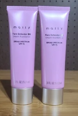 Lot Of 2 - Mally Face Defender BB Cream Foundation - Medium Tan - 1.8 Oz • $8.99
