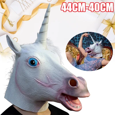 £6.89 • Buy Horse Head Costume Mask Halloween Party Mask Fancyparties Unicorn Mask Cosplay