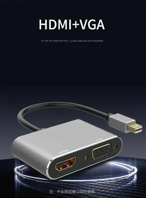 Mini DP Display Port To HDMI VGA 2 In 1Thunderbolt Adapter For Macbook Pro/Air • $32.29