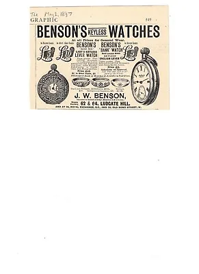 Silver J.W. BENSON Pocket Watch London 1897 • £400