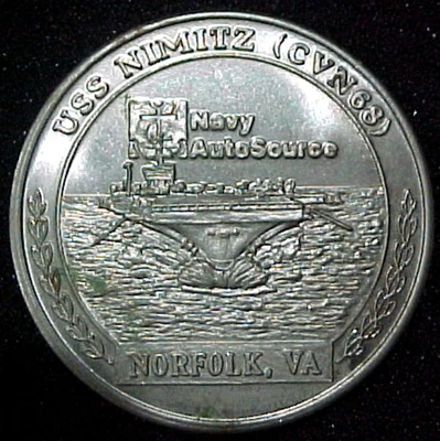 $28 • Buy 2001 Us Navy San Diego Norfolk Va Autosources Chevrolet Honors Uss Nimitz Cvn 68