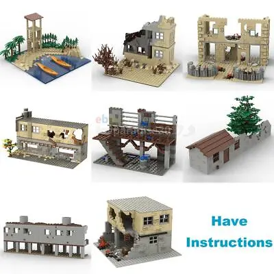 MOC Military WWII Modern Street Army Battle View Baseplate Weapon Bricks Set DIY • $19.67