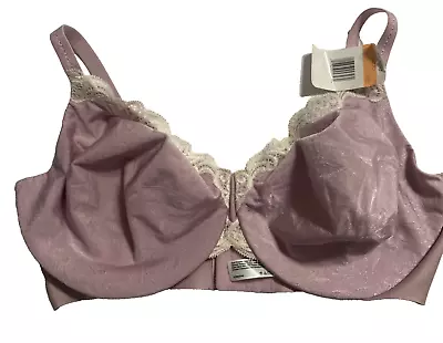 Vintage Nwt Lilyette Minimizer  Bra 42 DD Mauve Lace Floral Maidenform Inc • $15.99