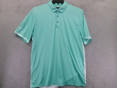 Mizuno Golf Polo Shirt Mens XL Green Performance Short Sleeve Stretch • $19.88