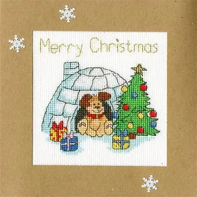 Bothy Threads Greating Card Counted Cross Stitch Kit  Winter Woof  10x10cm XMA • $17.33