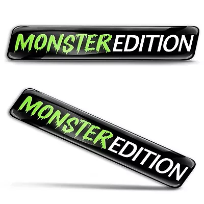 2 X 3D Gel Stickers Monster Edition Domed Decals Logo Car Moto Emblem Badge • $9.99