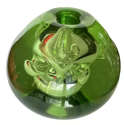 Vintage Dominick Labino Art Glass Paperweight/vase Signed Labino 1973 Green • $395