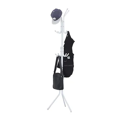 Metal Coat Rack Stand Freestanding 5.7ft W/ 12 Hooks Hat Coat Hanger Organizer • $17.96