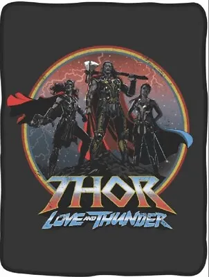 NEW Thor Love And Thunder Plush Fleece Throw Gift Blanket SOFT Marvel Movie Hero • $22.36