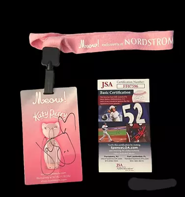 ~ KATY PERRY Authentic Hand-Signed  Meow!  Perfume - Lanyard Only (JSA COA) ~ • £291.93