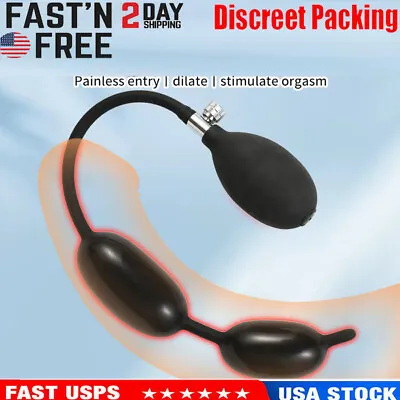 Male Inflatable Urethral Sounding Penis Plug Stretcher Dilator Anal Pump Enhance • $7.99