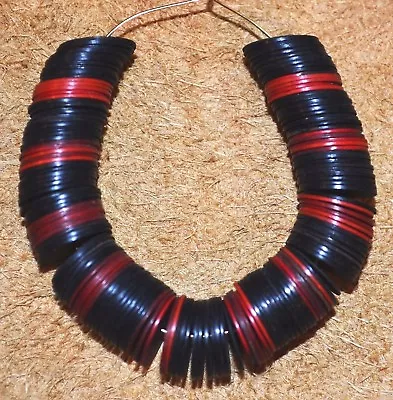 Antique European Thin Vulcanite Vinyl Hard Rubber Heishi Beads African Trade • $7.04