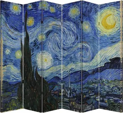 Folding Screen Canvas Privacy Partition Room Divider - Vincent Van Gogh Painting • $182.84