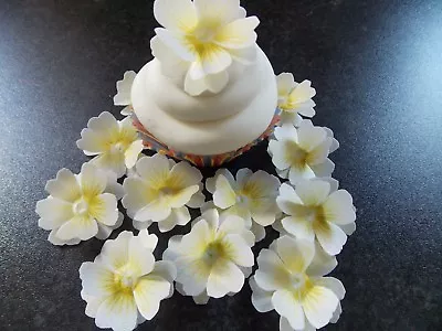 12 X 3D Edible Yellow And White Flowers Wafer/rice Paper Cake/cupcake Toppers • £9.50