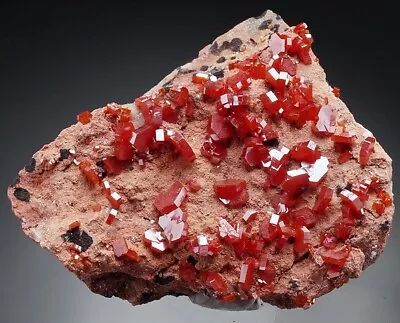 VANADINITE - Red Crystals On Matrix - MOROCCO /ap522 • $14.90