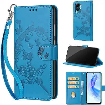 For Various Phone Embossing Butterfly Leather Wallet Case Flip Stand Cover Hot • $8.44