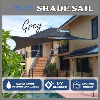 $99 • Buy Outdoor Waterproof Patio Shade Sail Square Rectangle Sun Canopy Grey Shadecloth