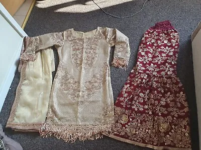 £45 • Buy Asian/Pakistani/Indian Kameez Party Dress Gharara Size Small Designer Suit