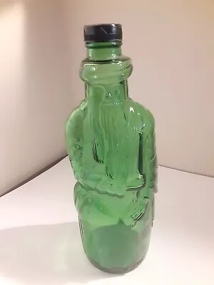 Vintage Advertising Green Glass POLAND SPRINGS GIN Moses Anchor Hocking Bottle • $7