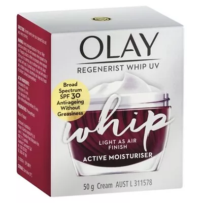 $26.95 • Buy Olay Regenerist Whip UV SPF Face Cream Moisturiser 50g