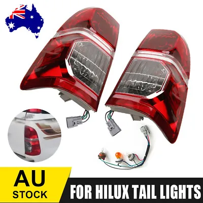 $39.95 • Buy Pair LED Tail Light Rear Lamp Set Pair For Toyota Hilux SR SR5 2005-2015 RH+LH