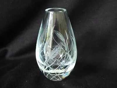 W@w Dartington British Studio Art Glass Grass Wheat Barley Stem Bud Flower Vase • £15.01