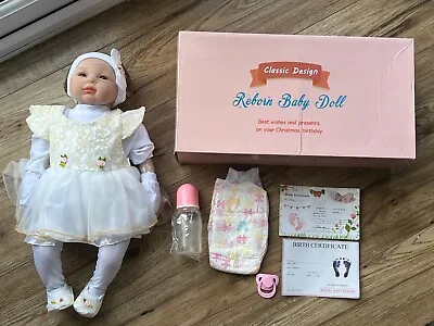 20  Reborn Baby Doll Lifelike Soft Silicone Vinyl Handmade Newborn BNIB • £30