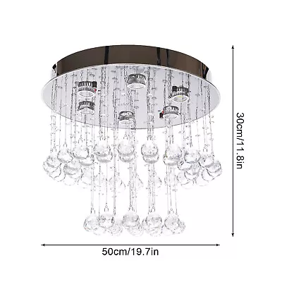 Modern LED Raindrop Crystal Ceiling Light Restaurant K9 Pendant Lamp Chandelier • $109.25