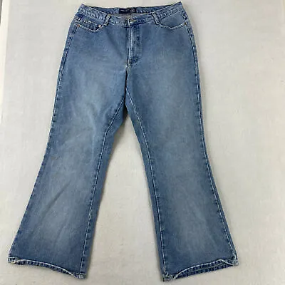 Venezia Denim Jeans Women's 16 Average Blue 5-Pocket Flared Leg 100% Cotton • $18.95