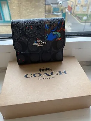 COACH Women Leather Wallet Purse Black Valentine Day Gift Brand New Limited Ed • £94.99